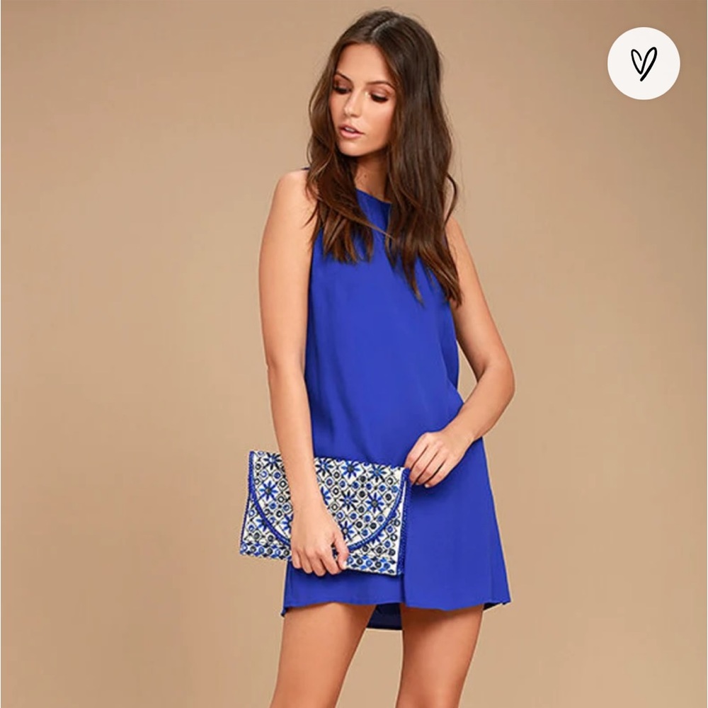 Lulus Sassy Sweetheart Royal Blue Shift Dress